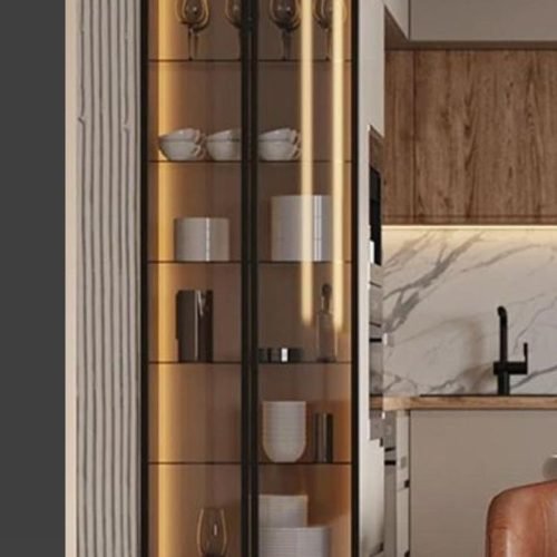 Aluminium profile shutter and slim partition (1)