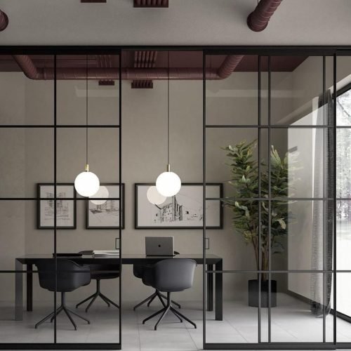 Aluminium profile shutter and slim partition (15)