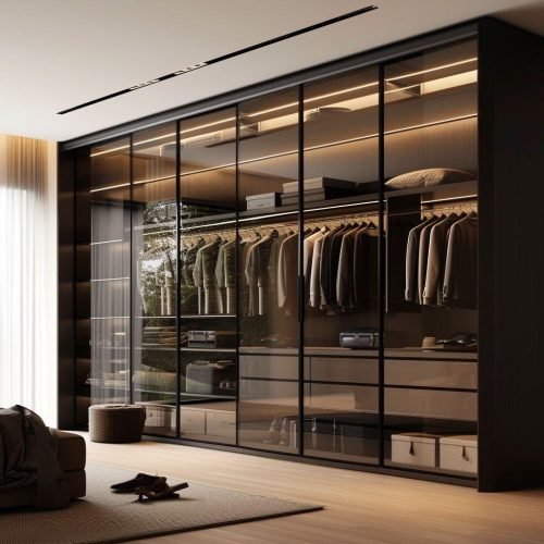 Aluminium profile shutter and slim partition (5)